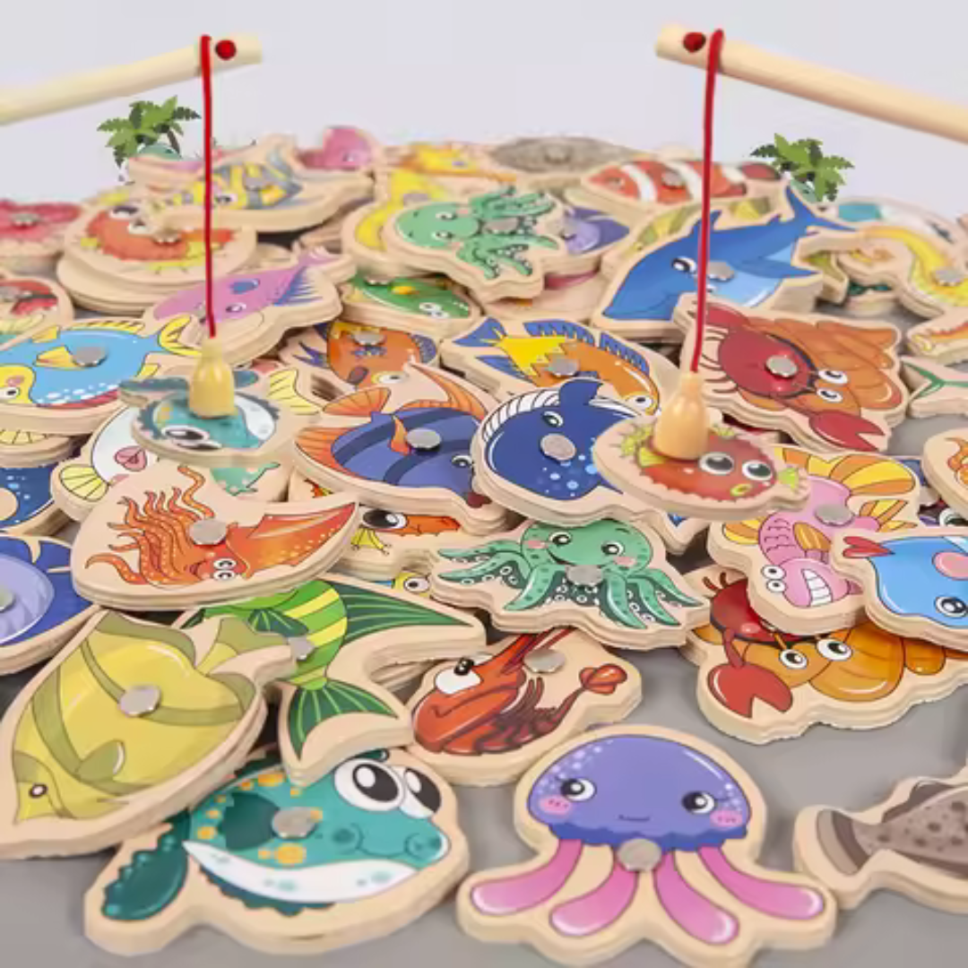 Juego de Pesca Magnético (Madera)