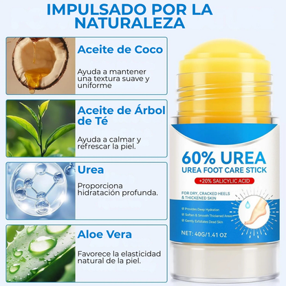 CurDerm Urea Stick · Adiós talones resecos desde hoy