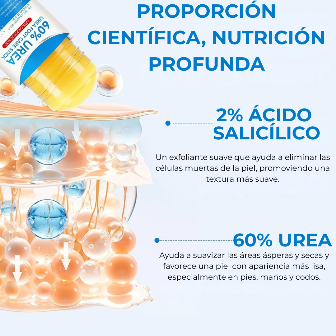 CurDerm Urea Stick · Adiós talones resecos desde hoy