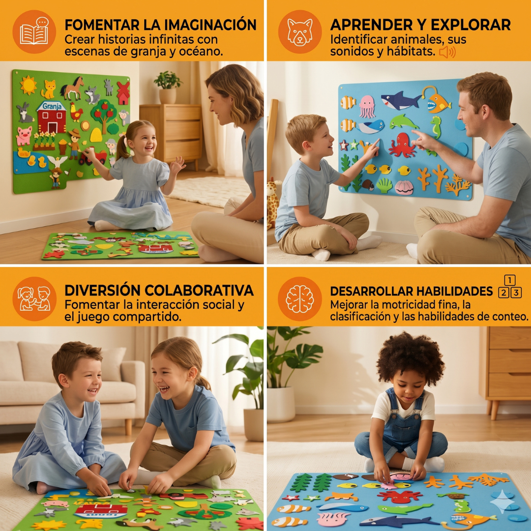 Quadro Interativo Littlestorieskids: Promove o jogo independente desde a primeira utilização.